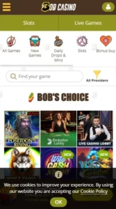 bob casino mobile review